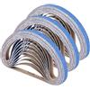 Shineboc Nastri Abrasivi 10 x 330 mm,30 Pezzi Nastro Abrasivo 80 Grane Carta Abrasiva per Levigatrice a Nastro per Lucidare Metallo, Legno