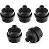 MEANLIN MEASURE MEANLIN 5PCS Silenziatore per compressore d'aria in plastica, filettatura maschio 3/8 BSP, riduzione rumore e filtro aria integrati per pompa aria e attrezzature pneumatiche