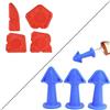 KEYU® Set Raschietti e Beccucci per Silicone | Spatola per Fughe | Raschietto Rimuovi Silicone | Beccucci per Cartucce di Silicone (Set spatole e beccucci)
