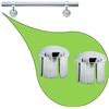Parpyon® Supporti per corrimano a muro Staffe tubo passamano in Ferro accessori per ringhiere, Reggi Tubi con tasselli e viti prodotto italiano (Tappi 764, Cromo-764)