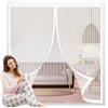 CHBIN Zanzariera Calamita 60x145cm(W x H), Magnetica, Chiusura Automatica, Senza Foratura, Rete Fine, Zanzariera per Finestre Scorrevoli per Porta Finestra Balcone, Bianco