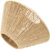 Tofficu Paralume Vimini Sospensione, Carta Intrecciata, E27, Installazione Facile | Diffusione Decorativa della Luce, Stile Zen Rustico, Foro Interno 4cm per Cucina e Camera