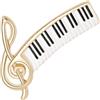 Healvian Spilla Piano in Dorato Spilla Musicale Donna Accessorio Per Pianisti