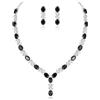 Clearine Donna Parure Gioielli-Collana Orecchini Elegante Delicato Zirconia cubica Infinito Y-Forma Collana Ciondolare Set