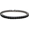 Goldway bracciale tennis in acciaio L316 anallergico con zirconi colorati mm4 regalo uomo donna disponibili in diverse Misure (21 cm, Nero)
