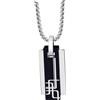Warmhm Collana Ipoallergenica in Acciaio Nero Uomo Elegante Pendente Geometrico a Forma di Scatola per Feste e Adatta per Feste e Uso Quotidiano Uso Quotidiano