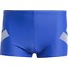 adidas Uomo Big Bars Boxers Swimwear, Semi Lucid Blue/White, 32
