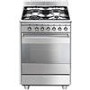 Smeg SCD61GVX9 autonomo Gas Hob a acciaio inox - Fornello (autonomo, acciaio inossidabile, rotante, fronte, gas Hob, colore acciaio)