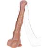 Generic Realistic 15in Horse Anal Plug Body-Safe PVC Brown Durable Adult Sensual Toy for Men Women Waterproof