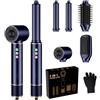 MogaWave Air Styler 5 in 1 Hair Styler Asciugacapelli 110000 RPM 20m/s, Asciugacapelli Styler con Hairstyler, Arricciacapelli ad aria,Styler Capelli, Solo 340g, Leggero e Silenzioso