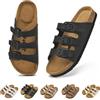 Wizshoe Sandali Donna in Pelle Comodi Ciabatte Estive Sabot Nero 40 EU