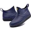 GURGER Stivali di Gomma Uomo Bassi Stivali da Pioggia Stivaletti Corti Stivaletto Impermeabili Wellington Boot Blu Navy 41 Taglie