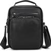 newsbirds Borsello Uomo in Vera Pelle Vintage Borsa a Tracolla da Uomo Casuale Piccolo Borse Messenger per Stile Retro'per l'uso Quotidiano Outdoor,Lavoro,Viaggio Borsa a Spalla, nero