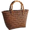 TIKODIDA Borsa in Paglia Intrecciata Vintage Media Borsa a Tracolla Portatile da Esterno Cestino Intrecciato per Picnic e Spiaggia Capiente e Leggera per Uso Quotidiano