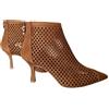 Generico Tronchetto Donna OVYE' in camoscio Vera Pelle Forato Tacco Svasato Alto 7 cm Colore Cuoio Numero 37