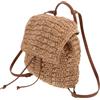 Tofficu Zaino Paglia Donna con Doppia Tracolla, Borsa Intrecciata in Paglia Elegante e Capiente per Uso Quotidiano ed Estivo