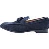 Ciabalù Mocassini Uomo Eleganti in Camoscio con Nappine Scarpe Basse Made in Italy (Blu, Numeric_42)