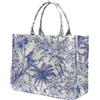 Leanoria Lusso Grande Tote Bag Retro Ricamo Jacquard Borsa Cotone Lino Borse per le Donne