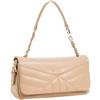 TWINSET Borsa a Spalla da Donna, Effetto Pelle Di Vitello Semilucido, Beige, 2 Compartimenti, chiusura con patta magnetica, Tracolla Rimovibile, 31 x 16 x 10 cm, Modello 252TB7323 12129