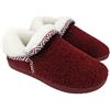 ofoot - Pantofole da Donna da Casa, Caldo Morbido Pile Fodera in Peluche, Spesso schiuma di memoria, Suola in Gomma Dura Antiscivolo,ciabatte camera pelose invernali all'aperto/interna