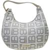 Laura Biagiotti Borsa a Spalla e Tracolla Donna Linea Dimension, Nylon Impermeabile, Logo LB, Riporti in Pelle Sintetica e Nastro Dimensioni 37x36x12 CM Art. LB26S-108-2 (BIANCO)