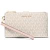 Michael Kors Jet Set Double Zip Wristlet, Portafoglio da Polso Donna, Vaniglia/Rosa Tenue, Taglia Unica