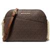 Michael Kors Borsa a tracolla Jet Set Dome Medium in pelle, Marrone/ghianda