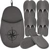 ONVAYA Set di pantofole per ospiti bussola, lavabili, antiscivolo, 5 paia di eleganti pantofole per ospiti - Guest Slippers - comode pantofole unisex