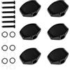 SUPVOX Set di 6 Manopole per Accordatori di Chitarra in Metallo Nero, Accessori Essenziali per Chitarristi Design Quadrato Compatto per Basso ed Elettrica