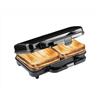 Bestron XL Sandwich Maker, Tostapane per 2 sandwich a forma di conchiglia, ideale per sandwich americani, con regolazione automatica della temperatura e indicatore di prontezza, Colore: Nero