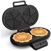 Princess Piastra per Waffle a Cuore, 10 Waffle, 1200W, Termostato Regolabile, Antiaderente, Manici Isolati, Protezione Surriscaldamento, Facile da Pulire, Conservazione Verticale, 132384