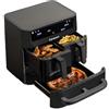 Cuisinart Tri Zone Friggitrice ad Aria e Forno 13,6 L | Senza PFAS | 3 zone: 2x4,3 L+5 L | 9 funzioni: aria, arrosto, grill, forno, riscalda, disidrata, pizza, tosta, manuale | Nero Finestra