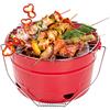 Uten Barbecue Carbone Portatile, Mini Barbecue, Secchio per Barbecue, Resistente al Calore, Senza PFOA&BPA, Griglia Barbecue per BBQ all'aperto Giardino Terrazza Campeggio Picnic
