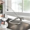 CECIPA Rubinetto Cucina Pieghevole con 2 Modalità di Getto, Miscelatore Cucina Abbattibile 180°, Rubinetto Lavello Cucina Girevole 360°, Miscelatore Cucina Pieghevole Sottofinestra