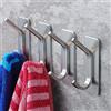 ZUNTO 4 Pezzi Ganci Appendiabiti Adesivi Portasciugamani da Parete Porta Ganci Acciaio Inox Ganci per Bagno e Cucina