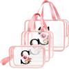 DBPBToU Trasparente Beauty Case Donna, Trousse Trucchi Per Viaggio, Idea Regalo Personalizzata Con Lettere, Regali Donna Per Compleanno (S)