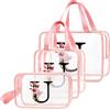 DBPBToU Trasparente Beauty Case Donna, Trousse Trucchi Per Viaggio, Idea Regalo Personalizzata Con Lettere, Regali Donna Per Compleanno (U)