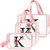 DBPBToU Trasparente Beauty Case Donna, Trousse Trucchi Per Viaggio, Idea Regalo Personalizzata Con Lettere, Regali Donna Per Compleanno (K)