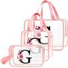 DBPBToU Trasparente Beauty Case Donna, Trousse Trucchi Per Viaggio, Idea Regalo Personalizzata Con Lettere, Regali Donna Per Compleanno (G)