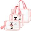 DBPBToU Trasparente Beauty Case Donna, Trousse Trucchi Per Viaggio, Idea Regalo Personalizzata Con Lettere, Regali Donna Per Compleanno (I)