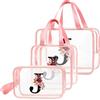 DBPBToU Trasparente Beauty Case Donna, Trousse Trucchi Per Viaggio, Idea Regalo Personalizzata Con Lettere, Regali Donna Per Compleanno (J)