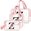 DBPBToU Trasparente Beauty Case Donna, Trousse Trucchi Per Viaggio, Idea Regalo Personalizzata Con Lettere, Regali Donna Per Compleanno (Z)