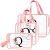 DBPBToU Trasparente Beauty Case Donna, Trousse Trucchi Per Viaggio, Idea Regalo Personalizzata Con Lettere, Regali Donna Per Compleanno (Q)