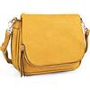 GLITZALL Borsa a Tracolla Da Donna Piccola,in Pelle PU Giallo