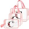 DBPBToU Trasparente Beauty Case Donna, Trousse Trucchi Per Viaggio, Idea Regalo Personalizzata Con Lettere, Regali Donna Per Compleanno (C)