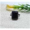 Anello Fatto A Mano In Argento Sterling 925 Con Onice Nero Rettangolare A-456