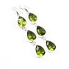 Orecchini Fatti A Mano In Argento Sterling 925 Con Gemma Peridoto 6 Pietre B-911