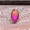 Anello Artigianale In Argento 925 Con Gemme Tormalina Multicolore Misura 6.75