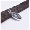 Ciondolo Handmade In Argento 925 Con Obsidiana Fiocco Di Neve D-74