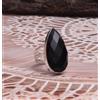 Anello Fatto A Mano In Argento 925 Con Gemma Onice Nero Naturale, Misura 6.75